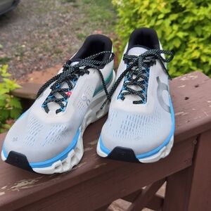 On Running Cloud Sneakers White and Aqua